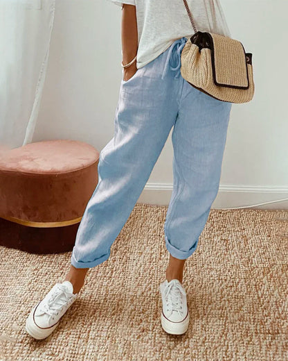 PANTALON EN LIN ANTI-TRANSPIRATION DÉCONTRACTÉ & ÉLÉGANT