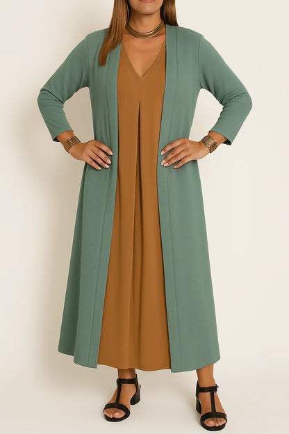 Novaya™ - Robe longue élégante + gilet assorti OFFERT