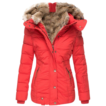 Elysia™ - Manteau d'Hiver en Fourrure avec Capuche