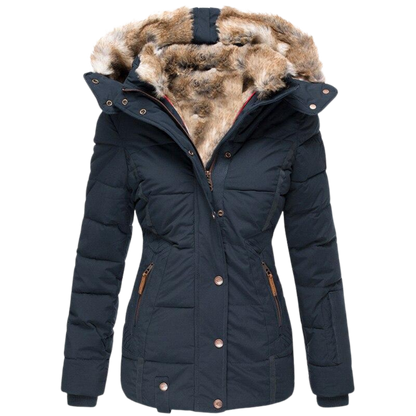 Elysia™ - Manteau d'Hiver en Fourrure avec Capuche